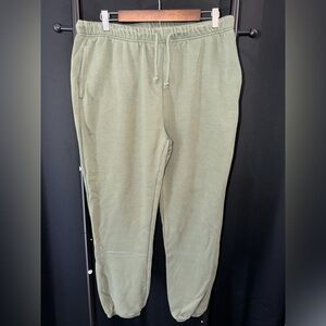 No Boundaries Men's Olive Green Drawstring Joggers
